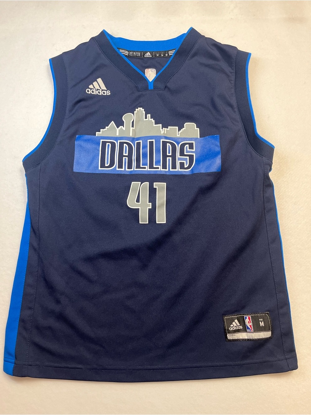 Kids adidas Dallas Mavericks Navy Blue 41 Jersey